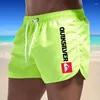 Mens shorts rápidos Trunks seco Fitness Beach Fashion Luxury Swim Board Visão geral do verão