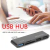 Połowe przenośne 5 w 1 USB 3,0 HUB Rozdzielacz 5 Gb / s 3 USB 3,0 SD TF Adapter karty dla MacBook Desktop Laptop PC