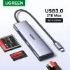 Lettori ugreen scheda lettore USB3.0 4in1 da USBC a SD TF CF MS Adattatore della scheda di memoria per PC per laptop Windows Mac OS Micro SD SD SCHIO