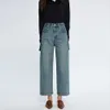 2024 jeans a gamba larga di alta qualità femminile all'inizio della primavera nuovi pantaloni a vita alta e dimagrimento