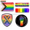 Ik hou van LGBT Gay 3D Resin -sticker Siliconengel Decalondersteuning Gay Car Motorcycle Decal voor helm laptop mobiele telefoon trolley case