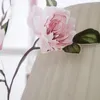 커튼 반투명 플로럴 로마 커튼 우아한 꽃- 거실 부엌 침실 08 x 1m (라벤더)
