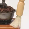 Drewniane uchwyt naturalne włosie pędzel do kawy pędzel do czyszczenia głowicy narzędzia kuchenne szczotki do kawy szczotki młynek do kawy
