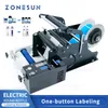 Zonesun ZS-TB50SM Semi-automatico Intelligente Round Glass Bottle Stick Beverages Etichettatura Ungo Etichetta