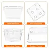 10 -stycken Versatile Drawer Organizer Set Clear Plastic Pakes and Divider i 4 storlekar för perfekt makeupkök förvaring 240402