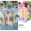 Decoratieve bloemen Weddingstoel terug kunstmatige bloemendecor buiten decoratie vals lint