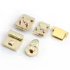 5-10-30sets 5 Size 2 Colors Bag Metal Square Round Lock Clasp Snap Locks Fitting Hardware Handbag Women Bag Lock