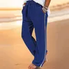 Herenbroek mannen casual vast zijkant pocket brede been baggy elastische taille losse man y2k kleding gym werk broek pantalones joggingbroeken