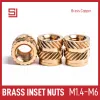 SJ 3D Printer Hardware Hot Melt Inset Brass Nuts M1.4 M2 M2.5 M3 M4 M5 M6 100/200 Pcs Female Molding Knurled Inject Insert Nut