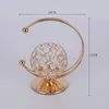 Imuwen Crystal Candle Holds Gold Candlestick Kerze Laterne Hochzeitskerntischstand für Home Craft Party Dekoration