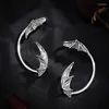 Boucles d'oreilles arrière Gothic Bat Wing Oreau Reploi pour les femmes adolescentes oreilles non percées cartilage de mode Animaux Cuffs Hoop