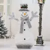 クリスマス鍛造アイアンフィルックライト雪だるまカウンター装飾ショッピングモールスーパーマーケットホリデーシーンデコレーションナビダッドP0822625