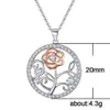 Collier de pendentif rose circulaire de style chinois à la mode pour enfants