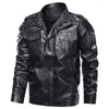 Vestes masculines Bomber Pu en cuir en cuir plus taille 5xl couler la mode de mode double poche à fermeture éclair brodé