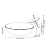 KEMAIDI Artist Design Bathroom Lavatory Basin Sink Tempered Glass Washbasin Vessel Bowl Hand Painting Finish Brass Faucets