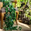 230 см яркие искусственные растения Creeper Grape Green Leaf Vine Garland для домашнего сада вечеринка свадебная стена декор ротан