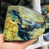 100-3kg Natural labradorite free form stone shining labrador feldspar stand stone Healing