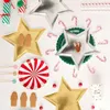 8pcs Star Silver Gold Foil Dessert Paper Plating New Year Party Рождественская блестящая посуда Jazzy Star Pastel ассортимент