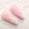 40pcs / lot 5,5 cm Furry BB Clip à cheveux Couvre-couvertures Appliques rembourrées sans clip pour les accessoires de pince à cheveux faits à la main bricolage