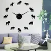 Horloge suspendue murale à l'orignal avec mouvement de quartz maison déco cadeau de Noël grand cerf corne sauvage nature animal nature 3d bricolage mural