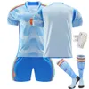 Soccer Jerseys 2223 Spanien Away Blue 10 Ascensio 9 Garvey 21 Pedri 7 Morata Football Suit