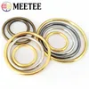 20pcs meetee o anillo de 20-50 mm círculo redondo de metal para zapatos de bolso de ropa bolsas de cinturones hardware artesanías de cuero accesorios