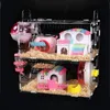 Acrylhamster Cage House Acryl kleiner Haustier Cage Clear Overgizes Villa -Meerschwein