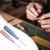 1/2Pcs Steel Stitcher Sewing Awl Shoes Bags Repair Tool Hole Hook DIY Handmade Leather Tool Cone Needle Shoe Repair Needles Tool