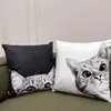 Coup de chat mignon coussin de coussin de salon