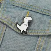 Tyrannosaurus rex épingles en émail mignon broche de dinosaure blanc mignon pour le sac de vêtements épingle revers pour sacs à dos badge animal en gros en gros