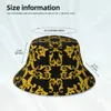 Golden Barock Elements Reflective Bucket Hat Summer Hats Fisherman Foldbara Women Men Sunscreen Shade Caps240410