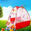 Rasas de brinquedo de brinquedos 100 cm grandes crianças portáteis jogam tenda house ball piscina dobrável meninos meninas tendas externas internas para crianças bebês brincar de casa presente l410