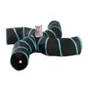 Pet Cat Tunnel Toys 3/4/5 Löcher falten pet cat kitty trainieren interaktives lustiges Spielzeug für Katzen Kaninchen Tierspiel -Tunnel -Röhrchen