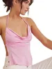 Tank da donna sexy clubwear da donna bandage senza schienale top top top up Halter Deep V Neck Spaghetti Cami Cami