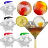 Stampi a sfera di ghiaccio da 6 cm con coperchi rimovibili produttori di cubetti di ghiaccio sfera per drink per cocktail whisky fai da te la stampo di gelato per feste