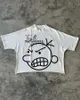 Streetwear T -Shirt Y2K Harajuku Hip Hop Letter Cartoon Grafikabdruck Übergroße T -Shirt Herren Runde Hals -Baumwoll -Kurzschlärm Tops 240410