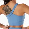 Yoga Outfits Summer One Spalla Yoga Bra Bellissimo sport Sports Top Women Palest che corre in fitness Shorts High Waist Bodyless 2 pezzi Bodie Y240410