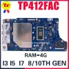 Płyta główna Kefu TP412FAC Laptopa płyta główna dla ASUS FLIP 14 SF4100 TP412FA TP412F Mainboard I3 i5 I78/10. GRAM 100% Work