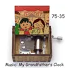 Chibi Maruko Chan Color Print Wood Music Box My Farfar's Clock Song Anime Fans Jul Födelsedagspresenter Heminredning Toy