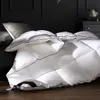 Tjock Winter Däcke Twin Down Quilt For Bed Feather Velvet Filling Ultra Comfy Soft Queen King Comforter Home Soild Color Bedding