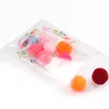 10x10+3cm 50pcs flor urso laço saco plástico de casamento biscoito de biscoito de bolsas de embalagem de doces