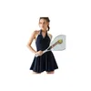 Jupe de tennis, robe sportive à séchage rapide avec poitrine, combinaison pour la forme physique, ajustement slim élastique, robe sportive cassable