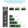 Obudowa m.2 nvme ssd obudowa nvme zewnętrzne pole napędu dysku twardego SSD USB3.1 Typec 10 Gbps Adapter M Key Key HD Pole do przechowywania na laptop