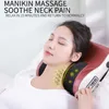 Massagekudde nacke massager infraröd värme elektrisk bakkropp shiatsu enhet huvud cervikal axel knådande hälsa relaxatio