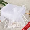 50 pezzi/sacchetti di tulle di lotto 7x9/9x12/11x16/13x18cm Bag organ