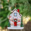 Personalizzazione-Famiglia a colpa di 2 3 4 5 Casa di Natale Resina Ornamento personalizzato Regalo per le vacanze Decorazione della casa269C