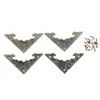 4pcs Assure de meubles en bronze antique bijoux coffre cadeau coffre en bois en bois décoratif jambe metal coin protecteur 40 mm / 58 mm