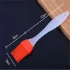 2pcs Küçük Silikon Spatula Barbekü Fırça Pişirme Maden Alet Kiti Isıya Dayanıklı Barbekü Yağ Fırçaları Kek Krem Sıyırıcı