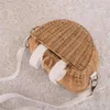 Bicycle Storage Basket Small Back Bamboo Woven Basket Children Handmade Rattan Toy Picnic Basket Wicker Straw Backpack Multi-use
