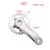 25/28T Children Kids Bicycle Crankset Single Speed Crank Set Square Hole Aluminum Alloy102/114mm Crank Bike Parts